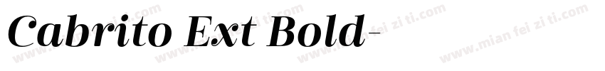 Cabrito Ext Bold字体转换